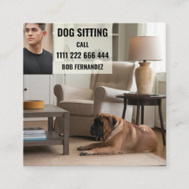 Dog Sitter Service Vierkante Visitekaartje