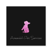 Dog Sitter Sitter Pet Service Grooming Black Pink