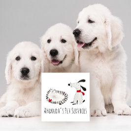 Dog Sitter Sitter Pet Service Grooming Cute Sweet Vierkante Visitekaartje