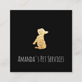 Dog Sitter Sitter Pet Service Groomply Gold Vierkante Visitekaartje