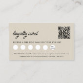 Dog Sitter Trainer Dierenverzorging Honden Loyalit Visitekaartje (Achterkant)