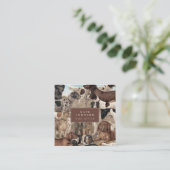 Dog Sitter Trainer Dierenverzorging Honden QR Code Vierkante Visitekaartje (Staand voorkant)