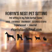 Dog Sitter Venster Cling Raamsticker (Vel 2)