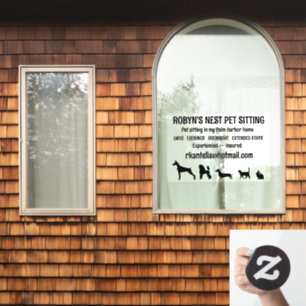 Dog Sitter Venster Cling Raamsticker