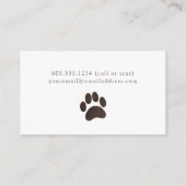 Dog Sitter Visitekaartje (Achterkant)