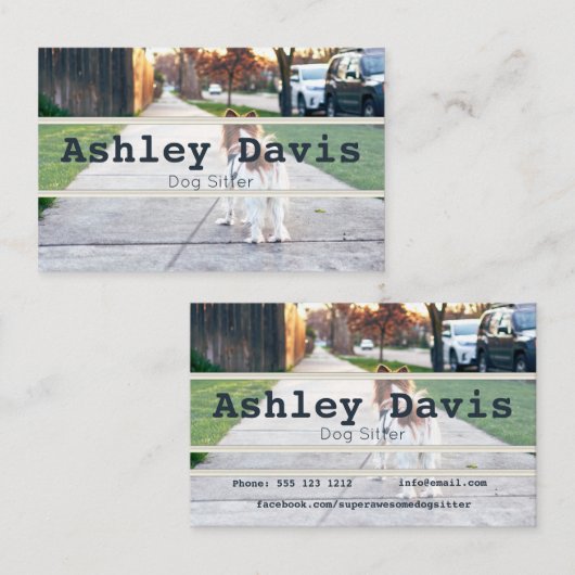 Dog Sitter visitekaartjes (Voorkant / Achterkant)