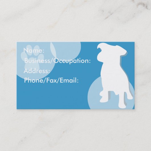 Dog Sitter/Walker Business Cards Visitekaartje (Voorkant)