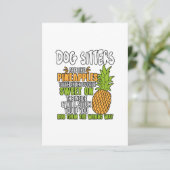 Dog Sitters zijn als ananassen. Bedankkaart (Staand voorkant)