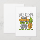Dog Sitters zijn als ananassen. Bedankkaart (Voorkant / Achterkant)