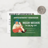 Dog Sitting Business Custom Appointcard Notitiekaartje (Voorkant / Achterkant in situ)