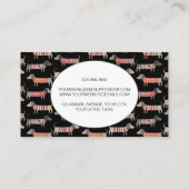 Dog Sitting Dachshund Sausage Dog Visitekaartje (Achterkant)