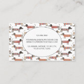 Dog Sitting Dachshund Sausage Dog Visitekaartje (Achterkant)