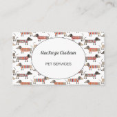 Dog Sitting Dachshund Sausage Dog Visitekaartje (Voorkant)