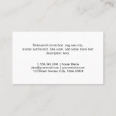 Dog Sitting | Doggie Bubble Bath Pattern Visitekaartje (Achterkant)