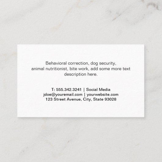 Dog Sitting | Doggie Bubble Bath Pattern Visitekaartje (Achterkant)