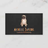 Dog Sitting | Grooming | Visitekaartje van leder (Voorkant)