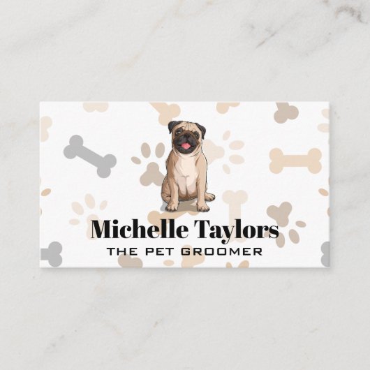 Dog Sitting | Het Visitekaartje van het Patroon va (Voorkant)