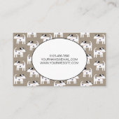 Dog Sitting Jack Russell Terrier Brown Paper Visitekaartje (Achterkant)