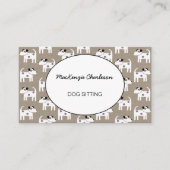 Dog Sitting Jack Russell Terrier Brown Paper Visitekaartje (Voorkant)