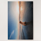 Dog sitting on the beach  legpuzzel (Verticaal)
