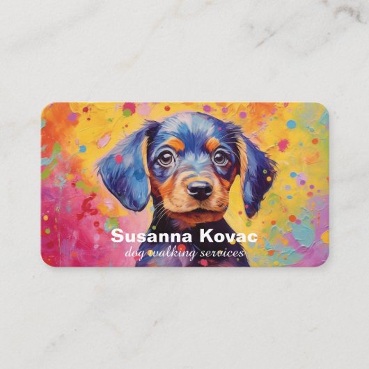 Dog Sitting Services Visitekaartje (Voorkant)