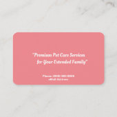 Dog Sitting Services Visitekaartje (Achterkant)