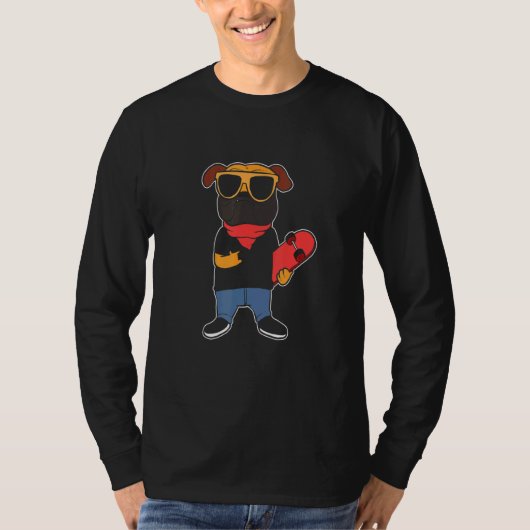 Dog Skateboarder Well Balanced Person T-shirt (Voorkant)
