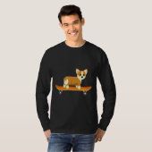 Dog Skater Corgi T-shirt (Voorkant volledig)