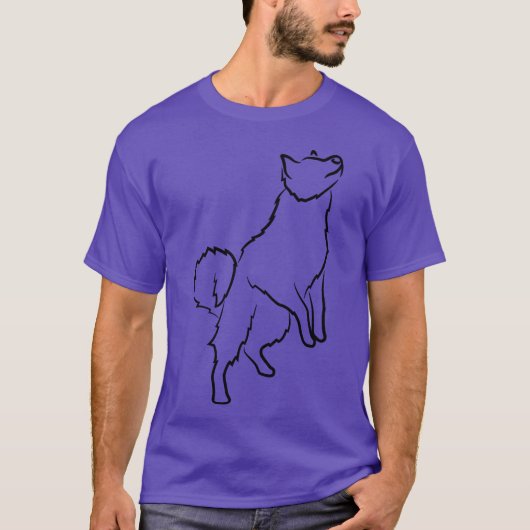 Dog Sketch meisje vriend T-shirt (Voorkant)