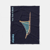 Dog Sled - Alaska Fleece Deken (Voorkant)