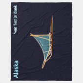Dog Sled - Alaska Fleece Deken (Voorkant)