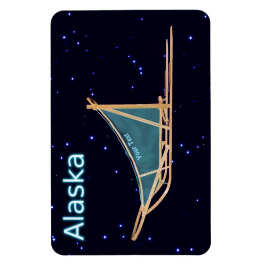 Dog Sled - Alaska Magneet (Verticaal)