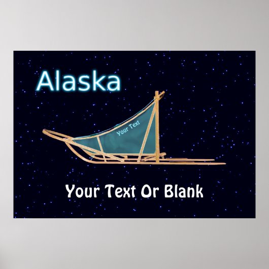 Dog Sled - Alaska Poster (Voorkant)