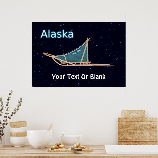 Dog Sled - Alaska Poster (Keuken)