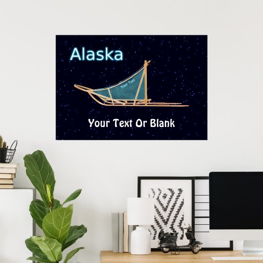 Dog Sled - Alaska Poster (Thuiskantoor)