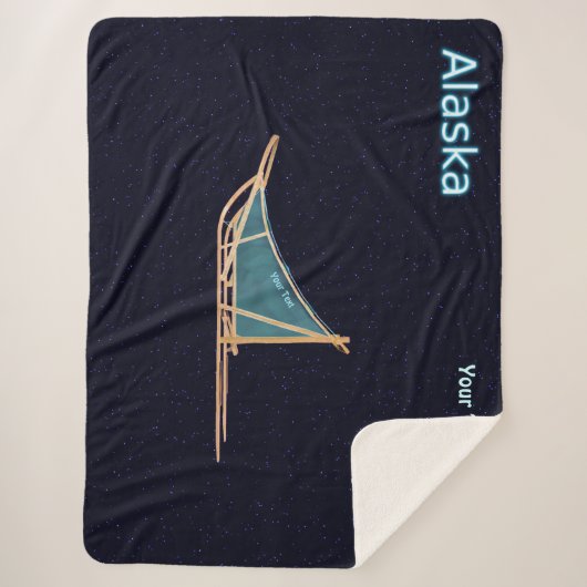 Dog Sled - Alaska Sherpa Deken (Voorkant)