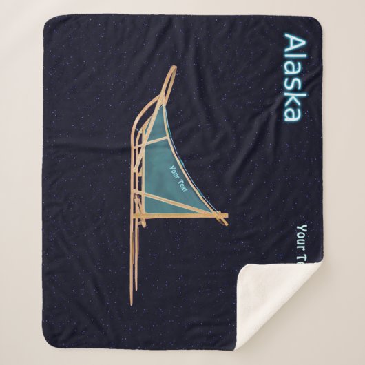 Dog Sled - Alaska Sherpa Deken (Voorkant)