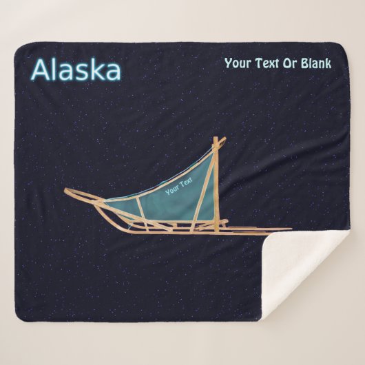 Dog Sled - Alaska Sherpa Deken (Voorkant (horizontaal))
