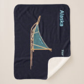 Dog Sled - Alaska Sherpa Deken (Voorkant)