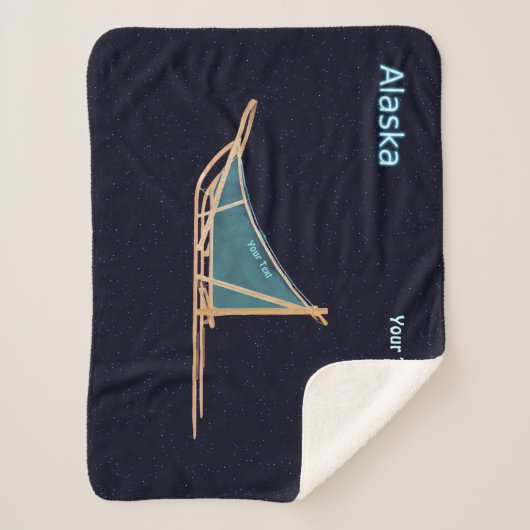 Dog Sled - Alaska Sherpa Deken (Voorkant)