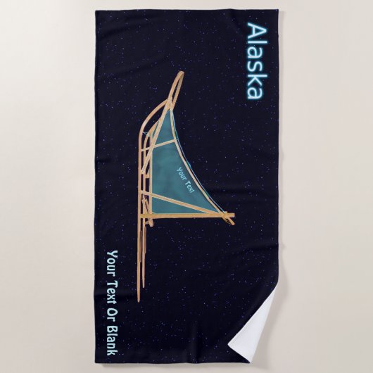 Dog Sled - Alaska Strandlaken (Voorkant)