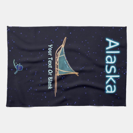 Dog Sled - Alaska Theedoek (Horizontaal)