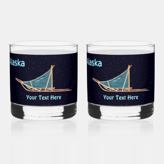 Dog Sled - Alaska Whisky Glas (Voorkant)