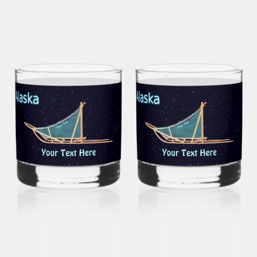 Dog Sled - Alaska Whisky Glas (Achterkant)