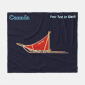 Dog Sled - Canada Fleece Deken (Voorkant (Horizontaal))