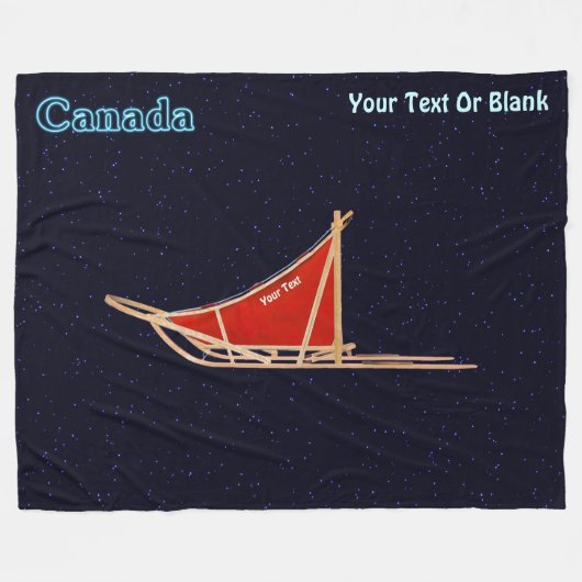 Dog Sled - Canada Fleece Deken (Voorkant (Horizontaal))