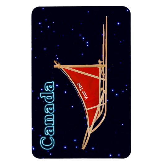 Dog Sled - Canada Magneet (Verticaal)
