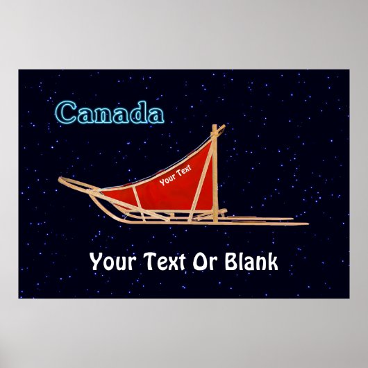 Dog Sled - Canada Poster (Voorkant)