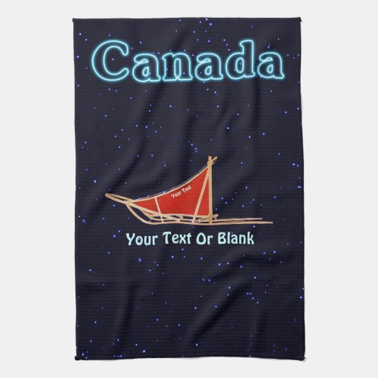 Dog Sled - Canada Theedoek (Verticaal)