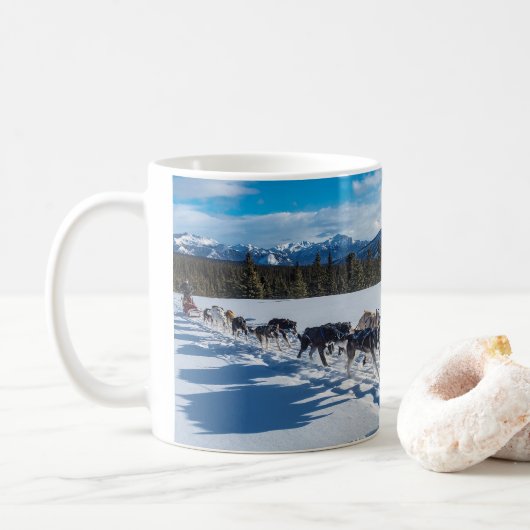 Dog sled koffiemok (Met donut)